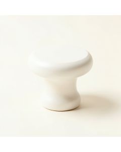 Olive Branch Cabinet Knob Without Packaging - White (synthetic illustration; no displayed measurements)