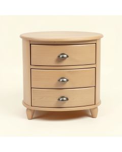 Krish Rounded 3 Drawer Nightstand (synthetic illustration; no displayed measurements)