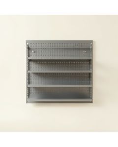 Fern Dell Empty Wall-Mounted Tool Organizer Panel - Gray (synthetic illustration; no displayed measurements)