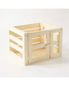 Juniper Dell Empty Furniture-Style Pet Crate - Cream (synthetic illustration; no displayed measurements)