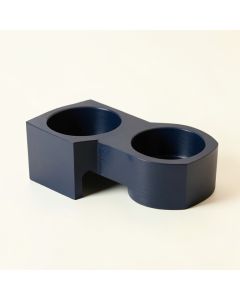 Moss Field Pet Feeding Stand With Two Plain Empty Bowls - Navy (synthetic illustration; no displayed measurements)