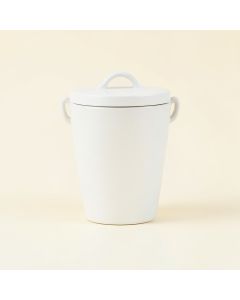 Dawn Crest Storage Canister With Lid - White (synthetic illustration; no displayed measurements)