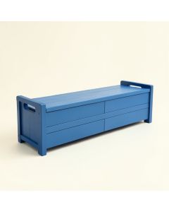 Sage Brook Narrow Outdoor Storage Bench - Blue (synthetic illustration; no displayed measurements)