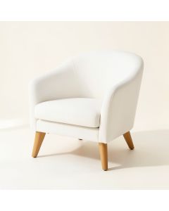 Oak Bluff Upholstered Armchair - White (synthetic illustration; no displayed measurements)