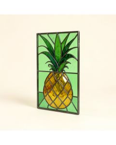 Welcome Pineapple Window Panel (synthetic illustration; no displayed measurements)
