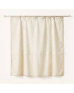 Rowan Dale Shower Curtain Hanging Flat From A Plain Rod - Ivory (synthetic illustration; no displayed measurements)