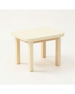 Summit Bend Compact Balcony Table - Cream (synthetic illustration; no displayed measurements)