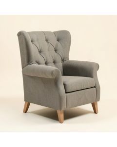 30.25 '' Wide Tufted Polyester Wingback Chair (synthetic illustration; no displayed measurements)