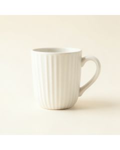 Elm Branch Ceramic Mug - White (synthetic illustration; no displayed measurements)