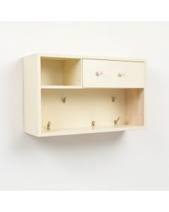 Vale Bluff Wall-Mounted Entryway Organizer Shelf - Cream (synthetic illustration; no displayed measurements)