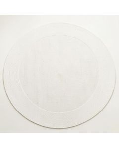 Pine Arc Round Area Rug - White (synthetic illustration; no displayed measurements)