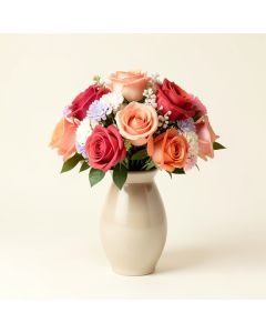 Rose Floral Arrangements And Centerpieces In Vase (synthetic illustration; no displayed measurements)