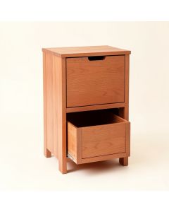 Alder Branch Freestanding Pull-Out Hamper Cabinet - Terracotta (synthetic illustration; no displayed measurements)