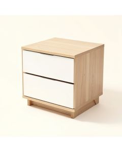 Kachazun 1 - Drawer Nightstand In Light Brown/White (synthetic illustration; no displayed measurements)