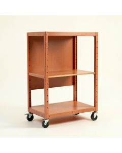 Harbor Crest Empty Rolling Workshop Cart - Terracotta (synthetic illustration; no displayed measurements)