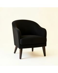 Flint Field Upholstered Armchair - Black (synthetic illustration; no displayed measurements)
