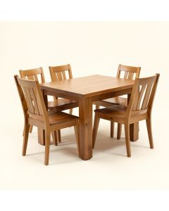 Alyssaann Butterfly Leaf Rubberwood Solid Wood Dining Set (synthetic illustration; no displayed measurements)