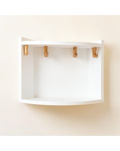 Clay Edge Wall-Mounted Entryway Organizer Shelf - White (synthetic illustration; no displayed measurements)