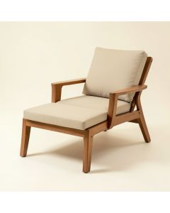 Santos Patio Chair With Cushions And Ottoman (synthetic illustration; no displayed measurements)