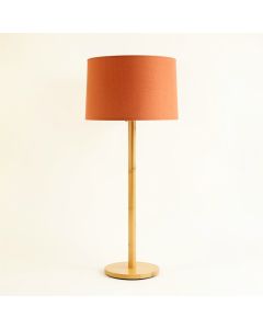 Heath Dale Floor Lamp With A Plain Fabric Shade - Terracotta (synthetic illustration; no displayed measurements)