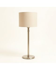 Cliff Canyon Floor Lamp With A Plain Fabric Shade - Beige (synthetic illustration; no displayed measurements)