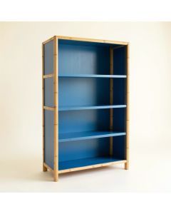 Shore Arc Freestanding Bookcase - Blue (synthetic illustration; no displayed measurements)