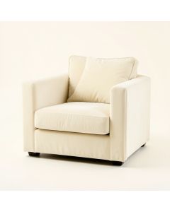 Willow Bluff Upholstered Armchair - Cream (synthetic illustration; no displayed measurements)