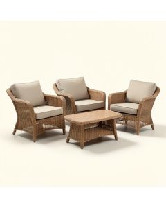 3 Pieces Patio Pe Rattan Conversation Chair Set (synthetic illustration; no displayed measurements)