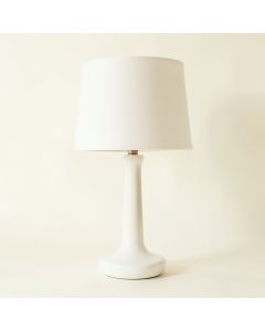 Juniper Crest Table Lamp With A Plain Fabric Shade - White (synthetic illustration; no displayed measurements)