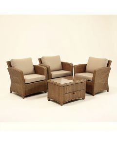 Badrunisha Patio Rattan Seating Group With Cushions (synthetic illustration; no displayed measurements)