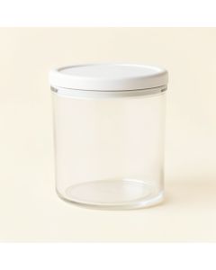 Hazel Branch Storage Canister With Lid - White (synthetic illustration; no displayed measurements)