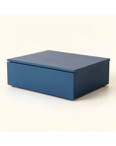 Dawn Bridge Desktop Monitor Riser - Blue (synthetic illustration; no displayed measurements)