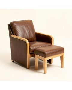 Raguel 26.3 '' Wide Barrel Chair And Ottoman (synthetic illustration; no displayed measurements)