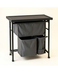 Slate Branch Laundry Sorting Station With Plain Removable Bags - Black (synthetic illustration; no displayed measurements)