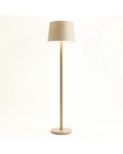 Cliff Crest Floor Lamp With A Plain Fabric Shade - Beige (synthetic illustration; no displayed measurements)