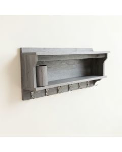 Dawn Crest Wall-Mounted Entryway Organizer Shelf - Gray (synthetic illustration; no displayed measurements)
