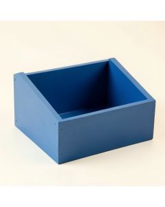 Maple Arc Low Toy Storage Unit - Blue (synthetic illustration; no displayed measurements)
