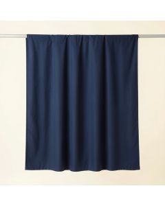 Sage Branch Shower Curtain Hanging Flat From A Plain Rod - Navy (synthetic illustration; no displayed measurements)