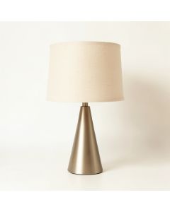 Briar Crossing Table Lamp With A Plain Fabric Shade - Beige (synthetic illustration; no displayed measurements)