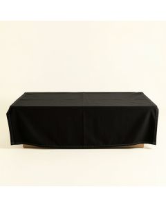 Moss Dell Flat Bed Sheet - Black (synthetic illustration; no displayed measurements)