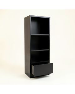 Birch Edge Narrow Cubby Tower - Black (synthetic illustration; no displayed measurements)