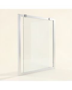 56 '' - 60 '' X 60 '' Single Sliding Frameless Tub Door (synthetic illustration; no displayed measurements)