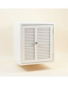 Spruce Arc Wall-Mounted Laundry Cabinet - White (synthetic illustration; no displayed measurements)
