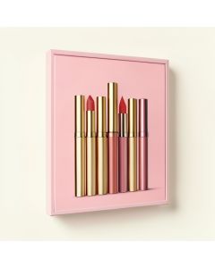Fashion And Glam Lipstick Collection Makeup By Oliver Gal - Wrapped Canvas Graphic Art Print (synthetic illustration; no displayed measurements)