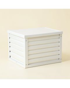 Oak Crossing Closed Outdoor Storage Box - White (synthetic illustration; no displayed measurements)