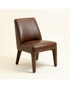 Belmiro Modern Genuine Leather Upholstered Dining Chair (synthetic illustration; no displayed measurements)