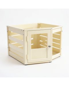 Stone Arc Empty Furniture-Style Pet Crate - Cream (synthetic illustration; no displayed measurements)