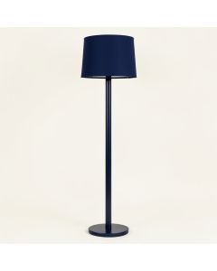 Moss Crossing Floor Lamp With A Plain Fabric Shade - Navy (synthetic illustration; no displayed measurements)