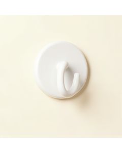 Ridge Bridge Wall-Mounted Robe Hook - White (synthetic illustration; no displayed measurements)