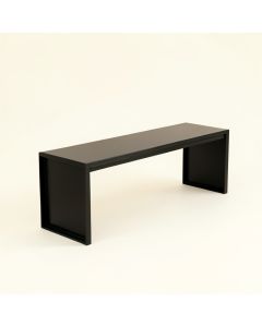 Dune Bridge Narrow Outdoor Storage Bench - Black (synthetic illustration; no displayed measurements)